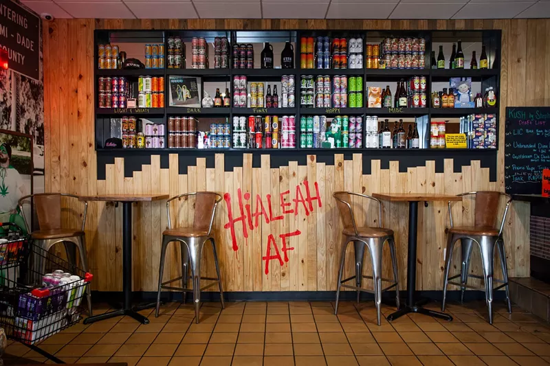 Image: The wall of beer at Kush by Stephen's, which is currently closed to make way for a revamp