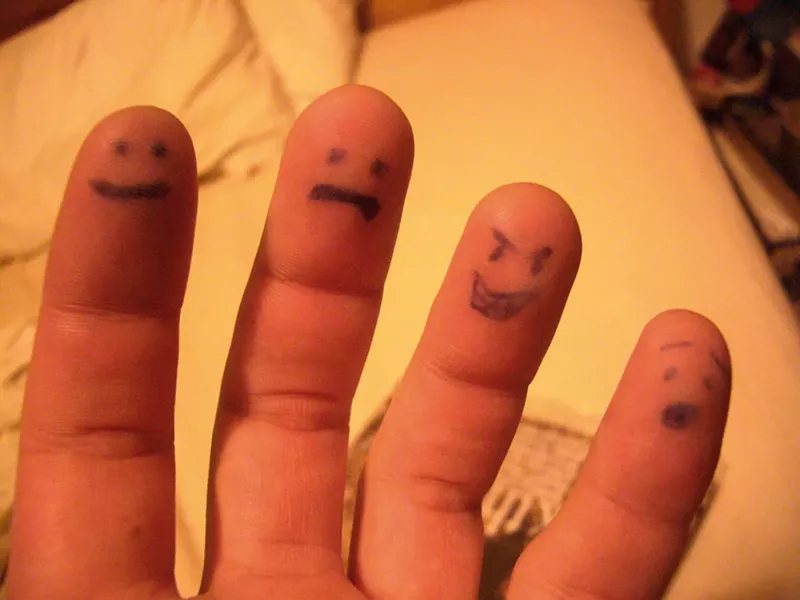 Image: These are funny fingers. What a Miami man allegedly did to a Fort Myers security guard's finger was not funny.