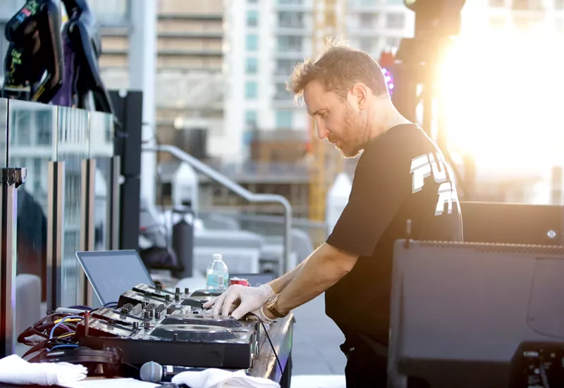 Image: David Guetta spins poolside at Icon Brickell.