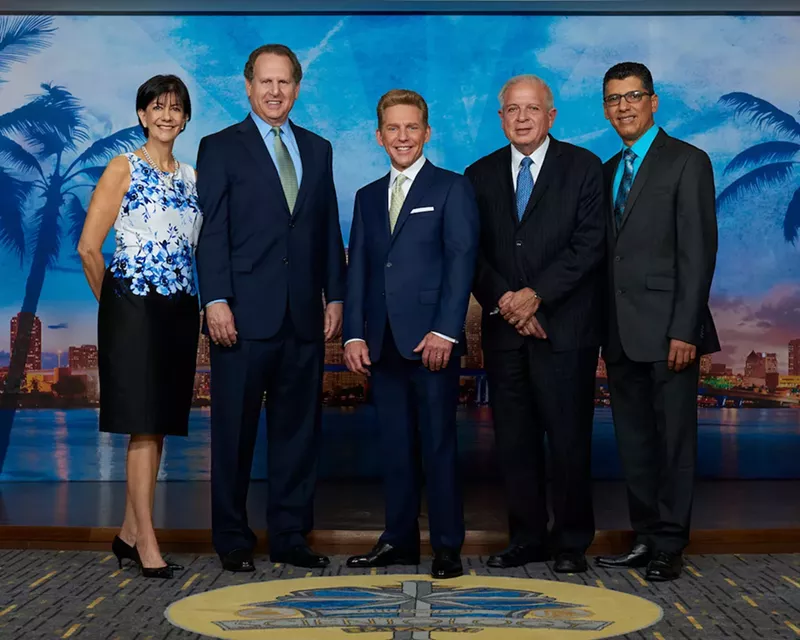 Image: Rep. Lincoln Diaz-Balart and Miami Mayor Tomás Regalado with Church of Scientology leader David Miscavige (center).