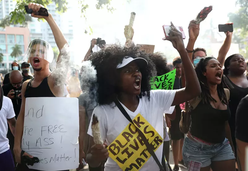 Image: Protesters marched in downtown Miami in response to the death of George Floyd at the hands of Minneapolis Police.