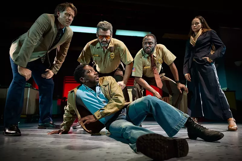 Image: The cast of Dangerous Days on stage