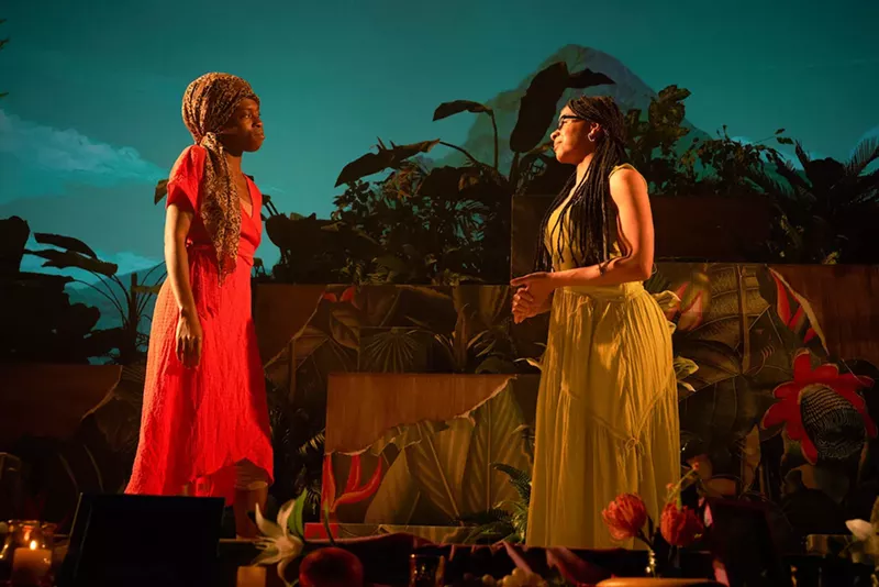 Image: Charlene Francois (left) plays Tante Ilyana to Andrea Patterson's Edwidge Danticat in the world premiere of Create Dangerously.