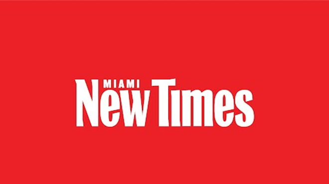 Miami New Times logo on a plain red background