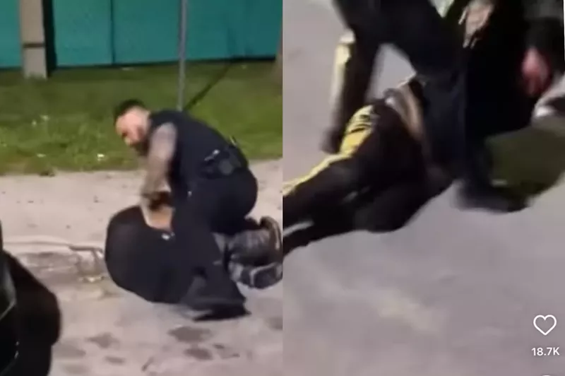 Image: The Miami police union is siding with officers accused of excessive force in a May 6, 2022, rough arrest that was captured on video.