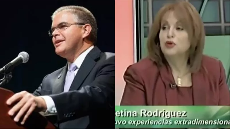 Image: The reviled Bruno Barreiro (left) and the space-trotting Bettina Rodriguez Aguilera