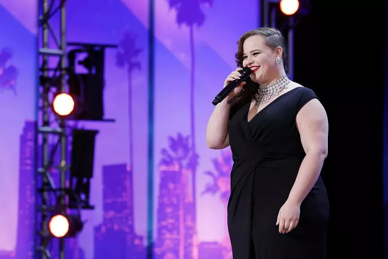 Image: Yoli Mayor on America's Got Talent.