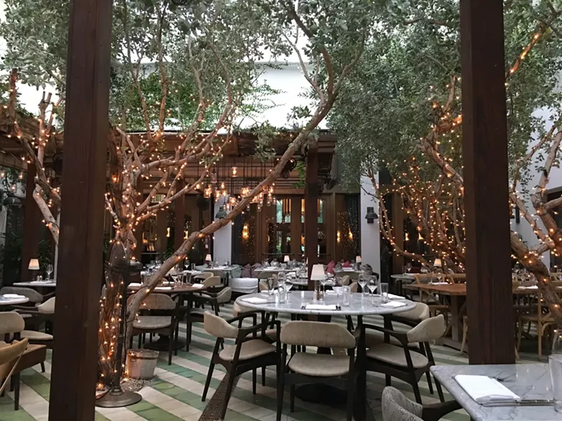 Image: Cecconi's idyllic courtyard.
