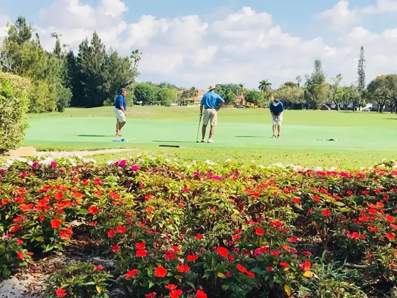 Image: The golf-course wells supply water to the Hialeah and Preston plants.