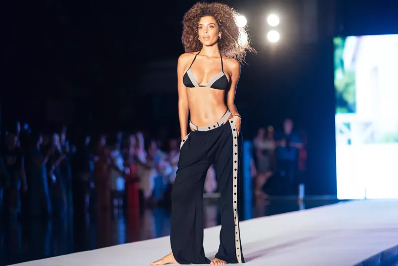 Image: A model walks the runway at last year's Miami Swim Week.