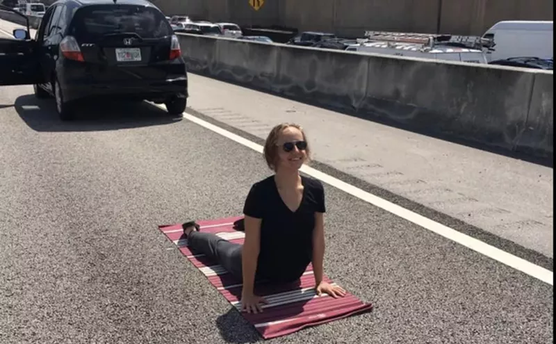 Image: Miami Traffic Is So Bad That I Did Yoga on the Highway