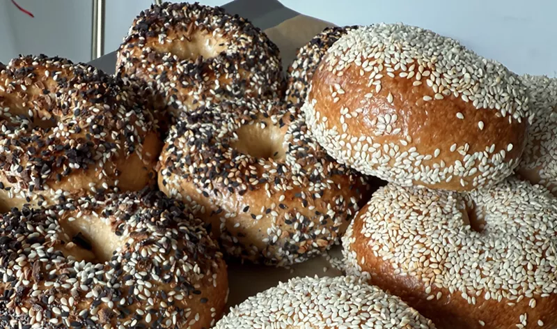 Image: Neighborhood Bagels in Miami sells homemade bagels with delicious spreads in Midtown, Miami, made by hand in the kitchen of Simona Greenberg.