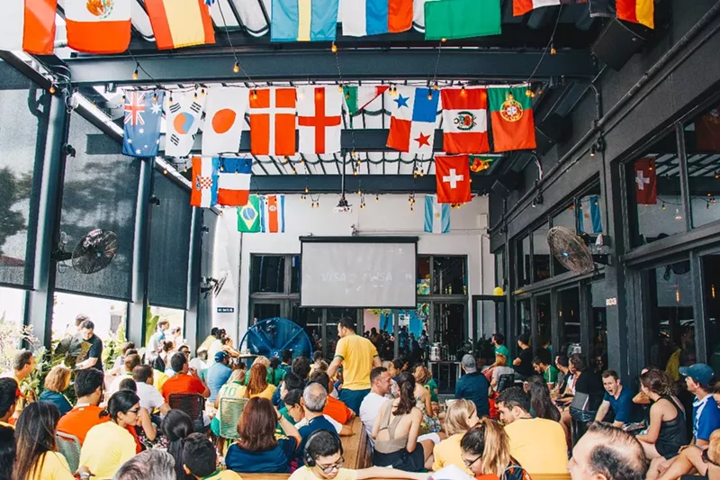 Image: Watching the game at Veza Sur