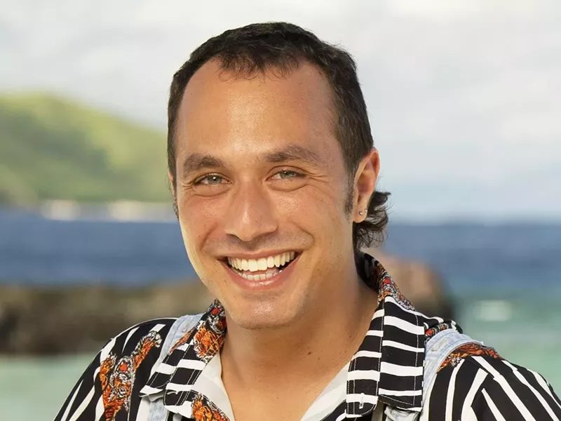 Image: Ben Katzman's portrait of him smiling in a striped shirt