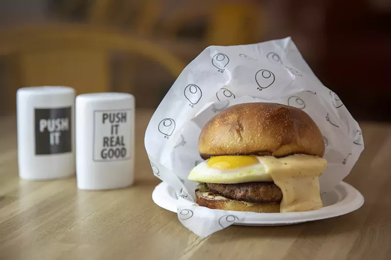 Image: Laid Fresh's sausage and egg sandwich.