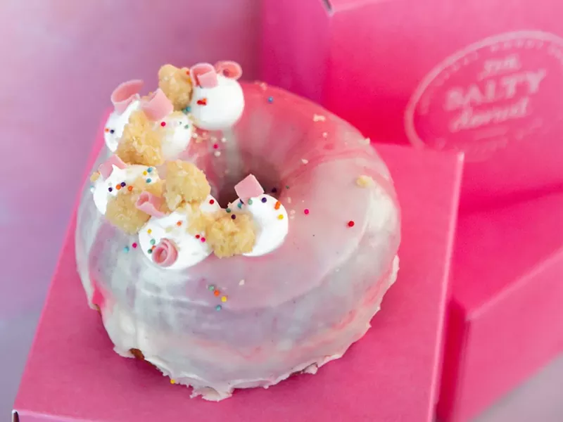 Image: Salty Donut's breast cancer awareness pink doughnut.