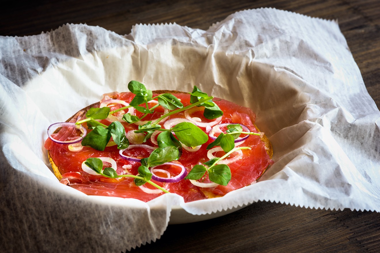 Tuna pizza at Pubbelly Sushi is now available at Aventura.