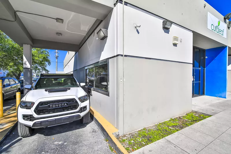 Image: Curaleaf's drive-thru medical marijuana dispensary.