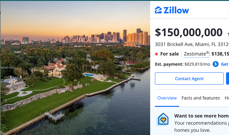 Image: The property — 3031 Brickell Ave. — has been on the market for more than 95 days.
