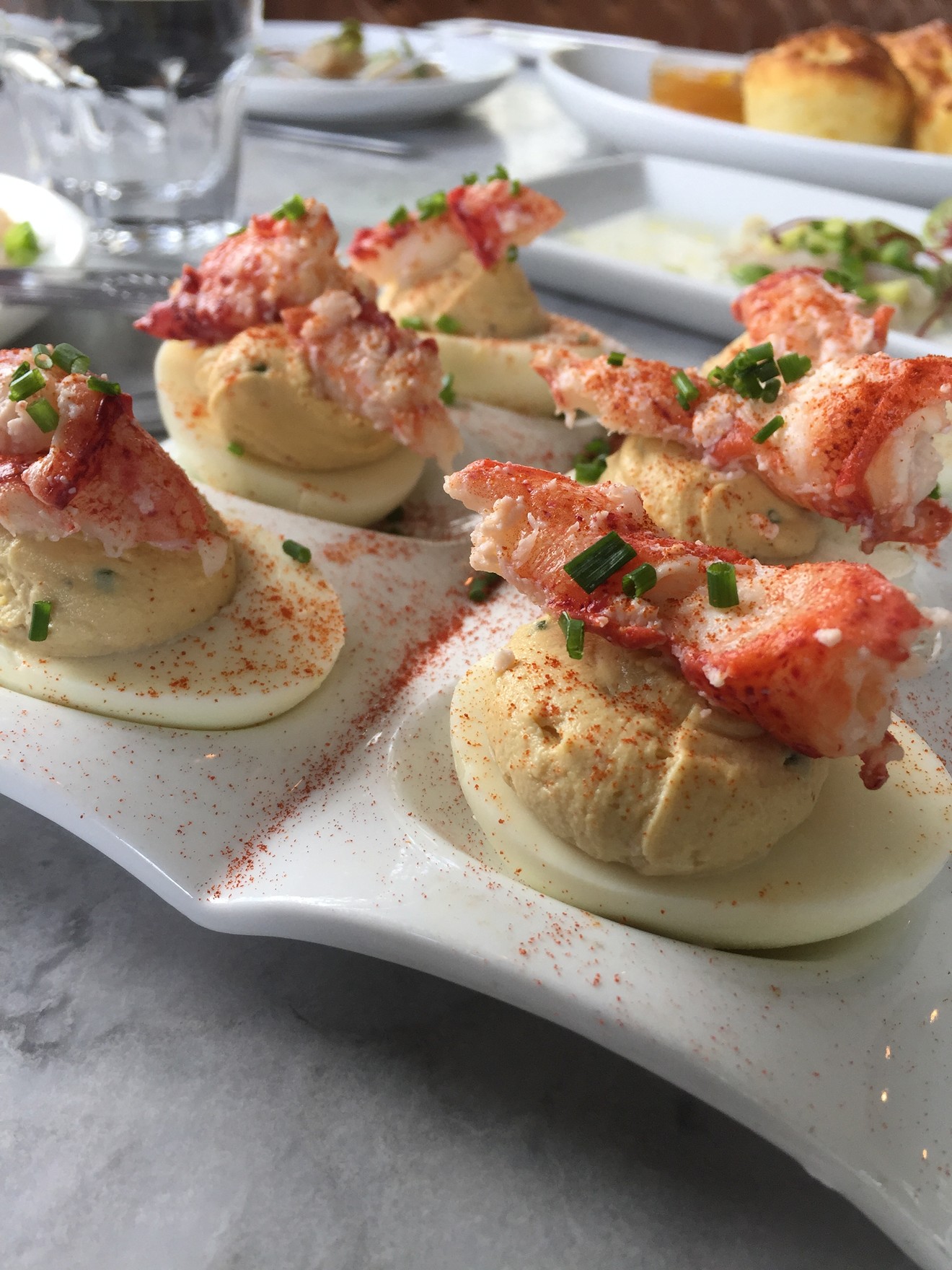 Celebrate the day with lobster deviled eggs