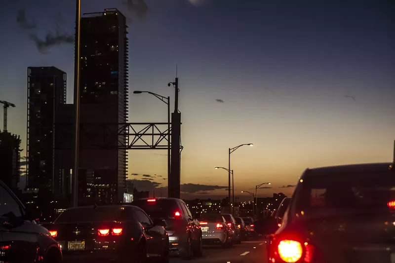 Image: Miami traffic jam.