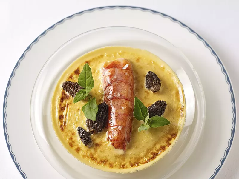 Image: Lobster thermidor at the Surf Club Restaurant.