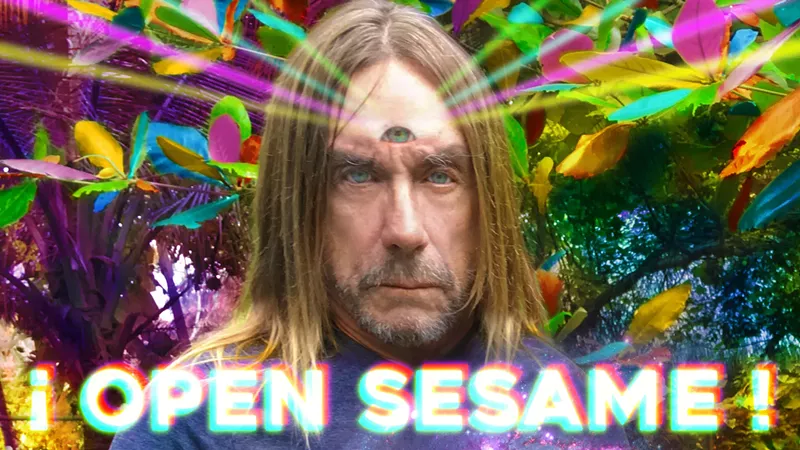 Image: The artists' vision of Iggy Pop, as perceived through meditation and fasting.