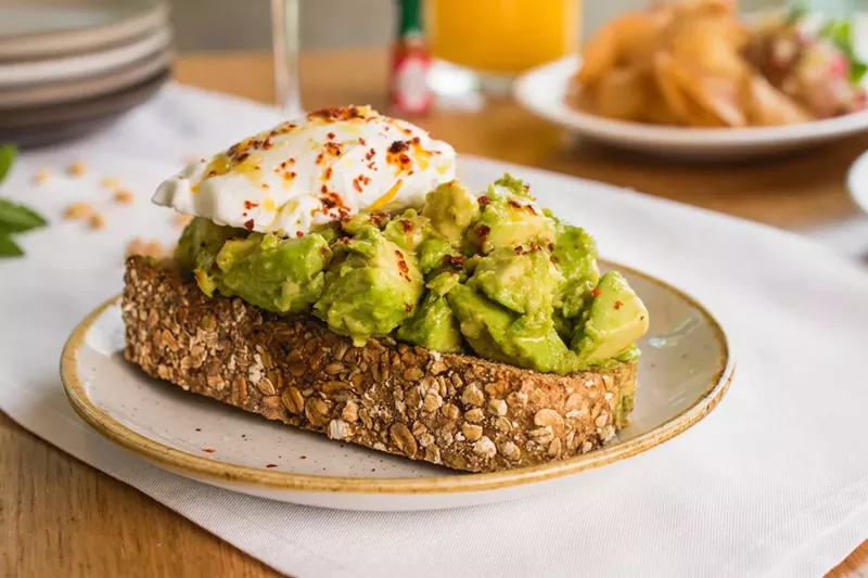 Image: Avocado toast with a poached egg