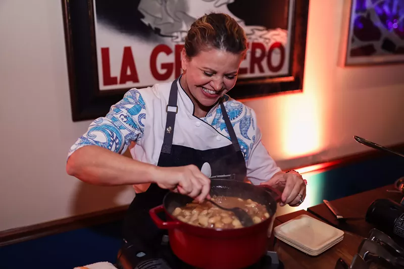 Image: Chef Michelle Bernstein runs Cafe La Trova along with mixologist Julio Cabrera.
