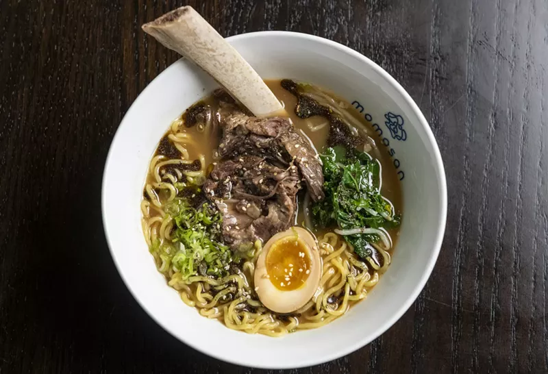 Image: The beef-based Gyukotsu ramen, a highlight at the new Momosan Wynwood location.