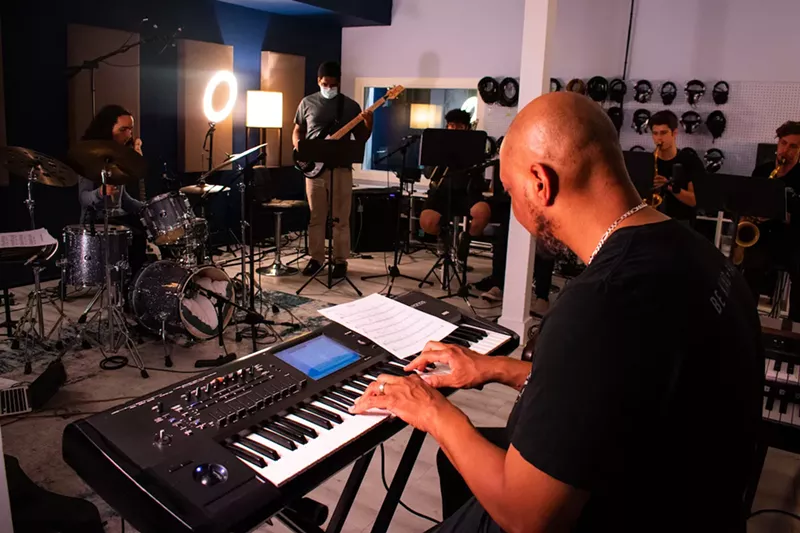 Image: Snarky Puppy's Shaun Martin worked with Young Musicians Unite's jazz ensemble to record the album Presence.