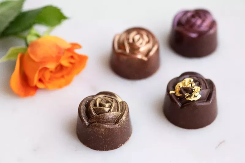 Image: Chocolate roses from Garcia NevettChocolatier de Miami.