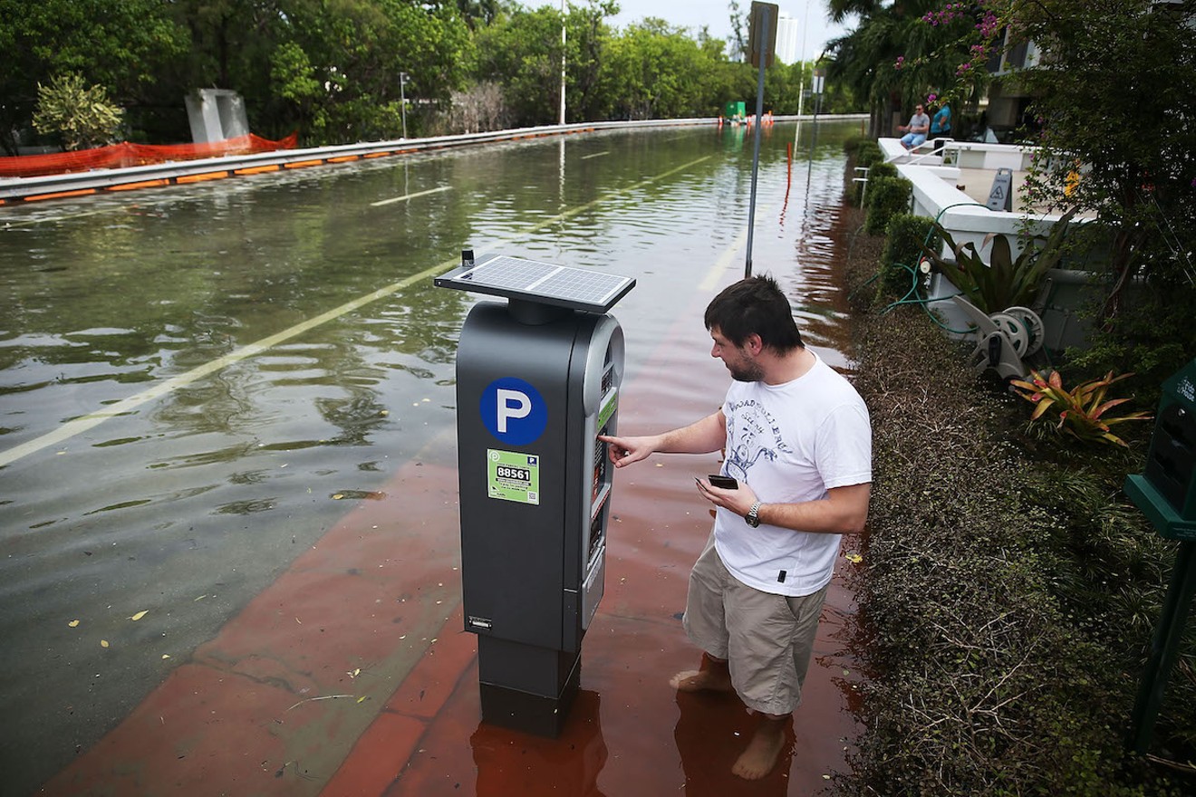 A king tide is no excuse not to pay for parking in Miami Beach.