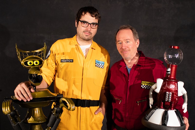 Mystery Science Theater 3000's Jonah Ray (left) and Joel Hodgson