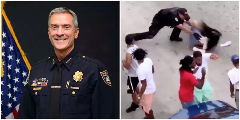 Image: The Miami-Dade NAACP is asking Miami Beach Police Chief Rick Clements (left) to step down after a chaotic police response to spring break.