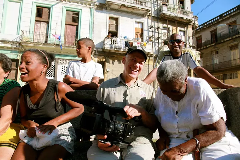 Image: In Cuba and the Cameraman, journalist and documentarian Jon Alpert (middle) checks in again and again with the same three families over 45 years of visits to the island nation.