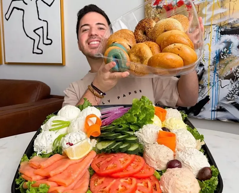 Image: Bagels and all the fixings at Mitch's Downtown.