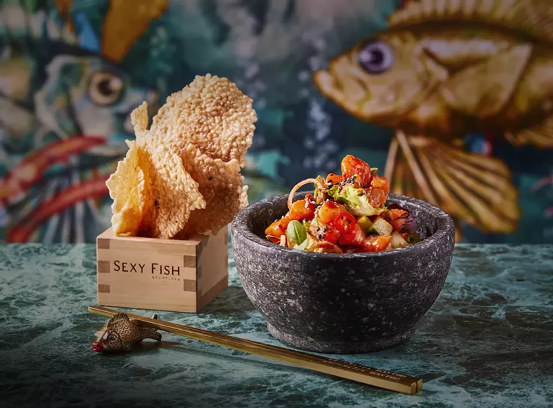 Image: London celebrity hangout Sexy Fish has opened a Miami location.