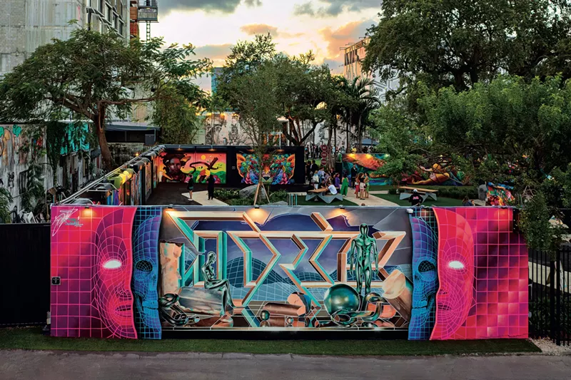 Image: Wide shot of a mural by artist Drik the Villain.