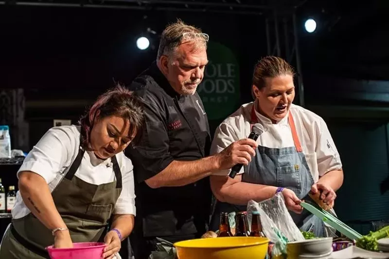 Image: Chef Kent Rathbun (center)