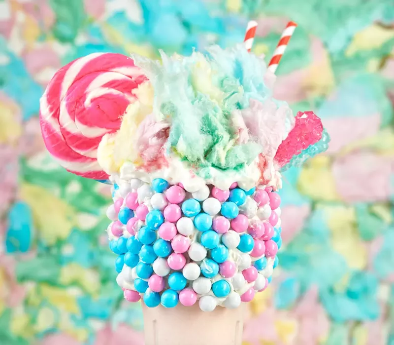 Image: A cotton candy "CrazyShake" from Black Tap.
