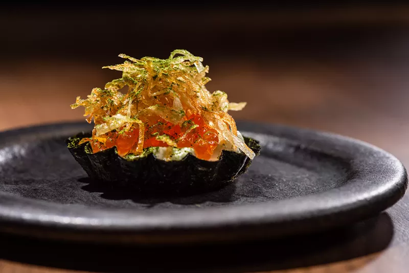 Image: "Nori Millefeuille" is one of the inventive desserts at Lion & the Rambler.
