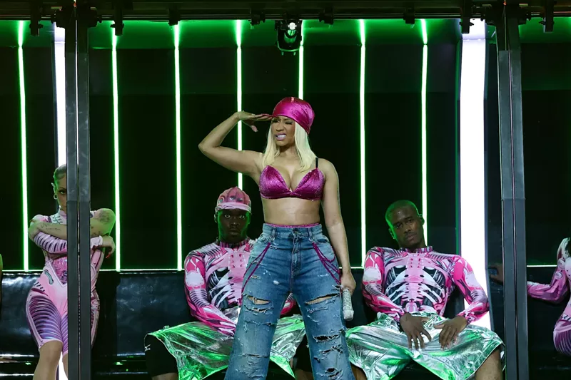 Image: Nicki Minaj on stage at the Oakland Arena