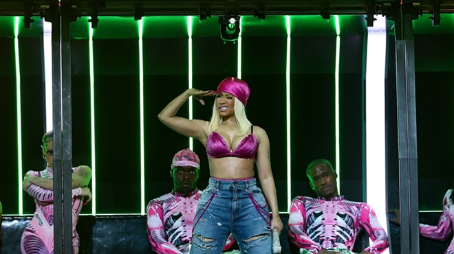 Nicki Minaj on stage at the Oakland Arena