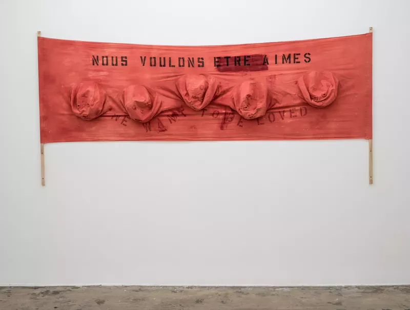 Image: Nicola L's Nous Voulons Etre Aimes, We Want to Be Loved 1974/78.