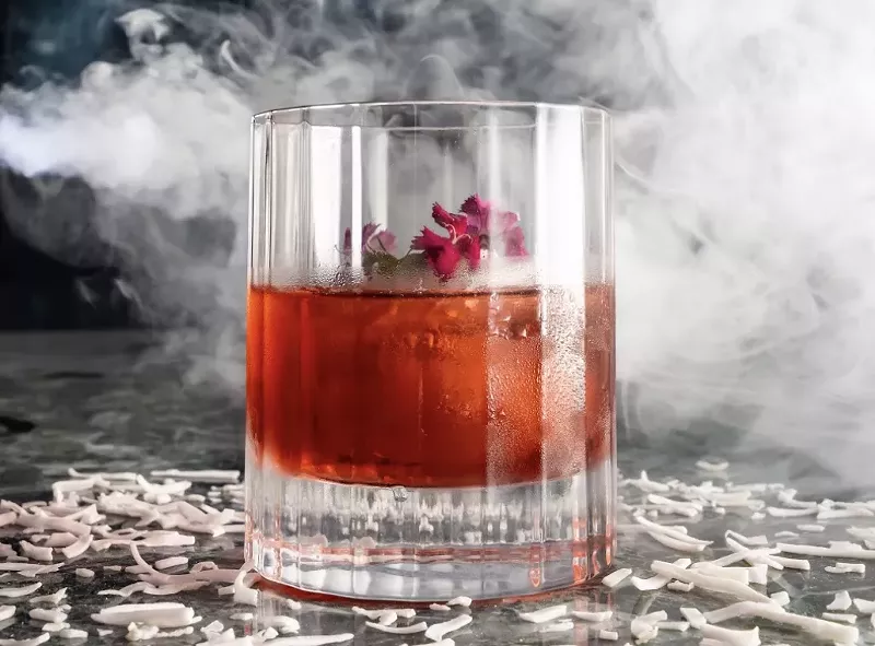 Image: a cocktail with smoke