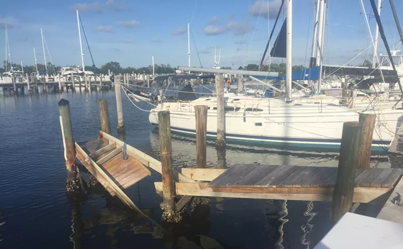 Image: Nine Months After Irma, Dinner Key Marina Is Still a Broken Mess