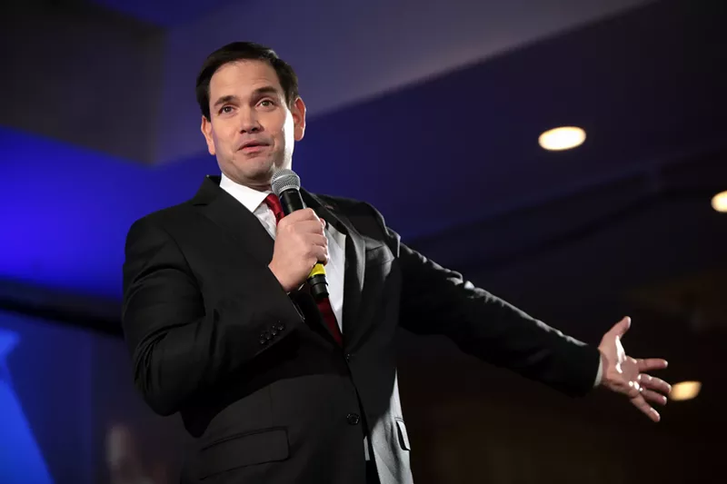 Image: Rubio tweeted yesterday that the media was celebrating the rapid rise of coronavirus cases in the United States.
