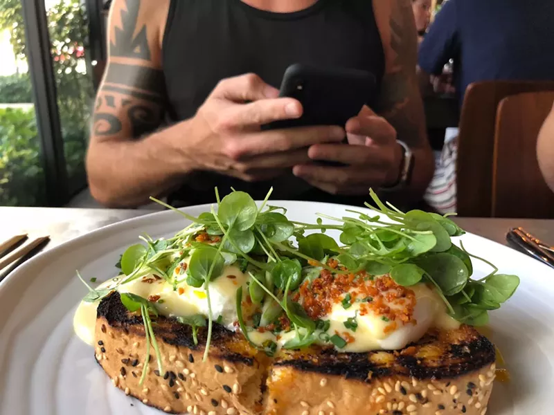 Image: Eggs Benedict with XO sauce ($14).
