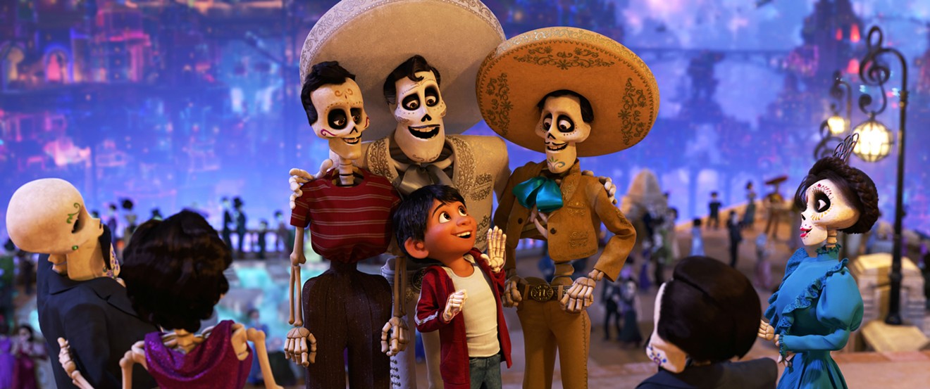 As an adventurous youngster, Miguel (voiced by Anthony Gonzalez) must brave the spectacular unknown, meet some new pals, escape some dangers and learn that family matters most in Pixar's Coco.